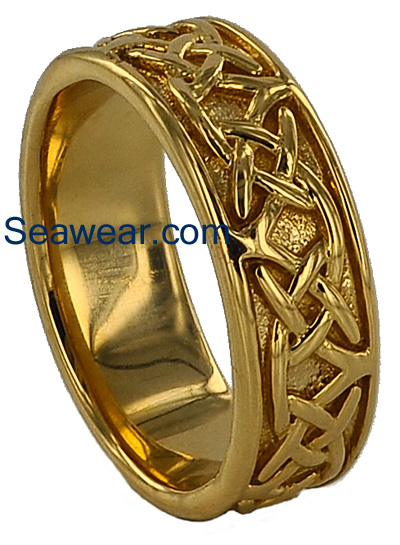 Celtic binding love chain wedding ring