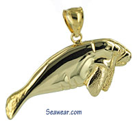 gold manatee jewelry charms sea cow pendants