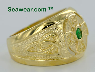 gold Celtic Cross ring 