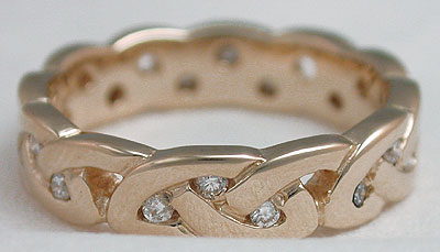 diamond eternal love knot ring