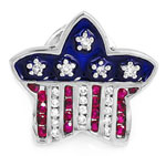 white gold diamond and ruby American Flag pin