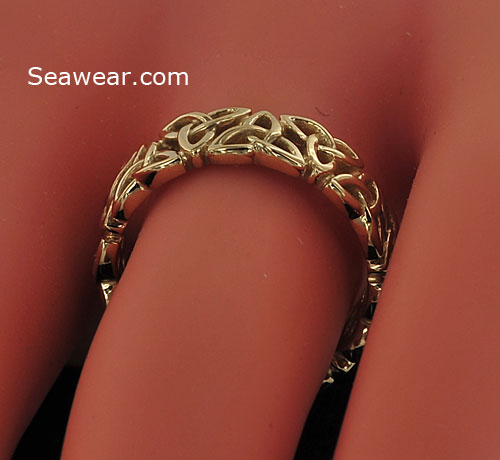 open knot trinity knot wedding ring