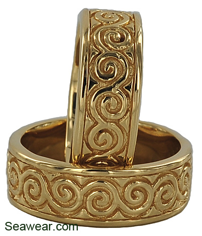 newgrange spiral wedding rings