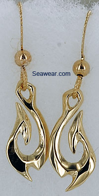 tribal hook dangle wire earrings