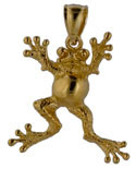 14kt frog to prince necklace pendant