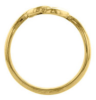 14kt yellow gold irish love knot wedding ring