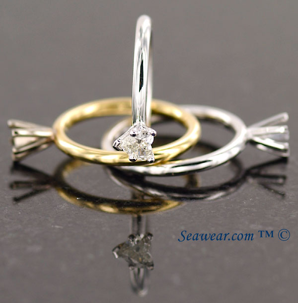 Claddagh diamond heart engagement rings