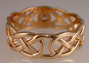 Celtic love knot diamond ring