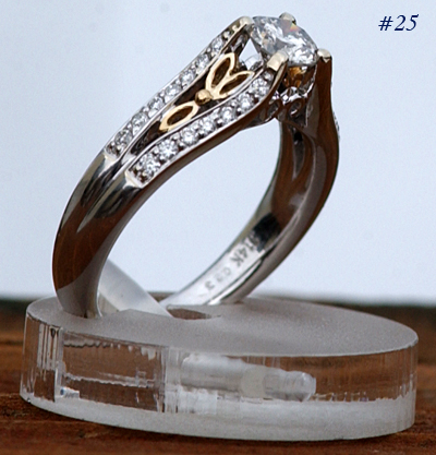 cerified half carat diamond in Celtic trinity knot ring