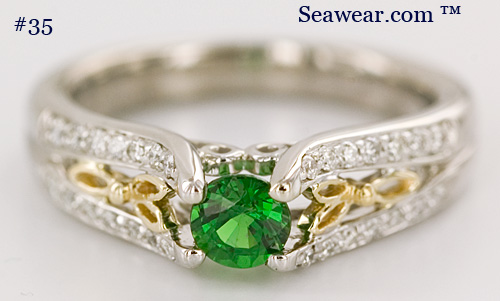 Celtic engagement solitaire setting ring