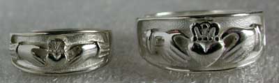 sterling silver heavy claddagh wedding rings
