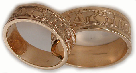 his and hers gaelic rings with claddaghs