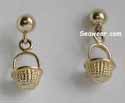 nantucket basket lightship basket earrings