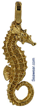 female mustang seahorse jewelry with pectoral fin