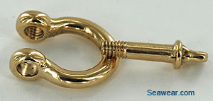 14k gold bow shackle