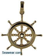 yacht wheel pendant for necklace