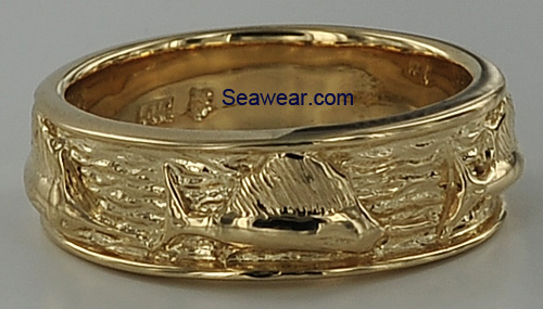 three sailfish wedding ring