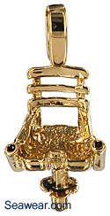 deep sea fishing fighting chair jewelry necklace charm