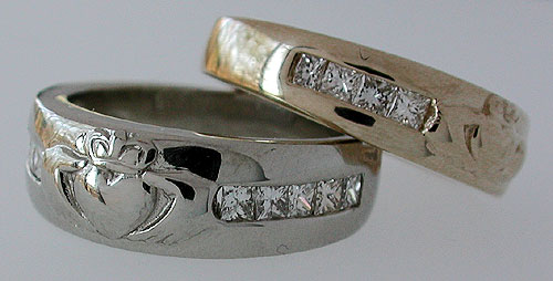 Claddagh eternity rings