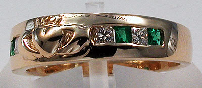 emerald and diamond eternity ring