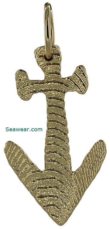 14k viking anchor necklace