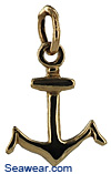 tiny 14kt gold anchor necklace charm