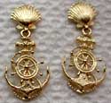 sailors cross earrings