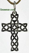 small silver Celtic Cross necklace or earrings jewelry