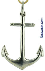 argentium sillver boat anchor charm