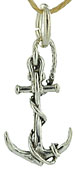 small silver fouled anchor charm