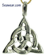 Argentium silver celtic triquertra necklace pendant