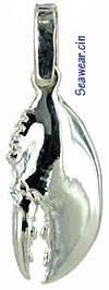 small argentium silver lobster claw jewelery charm