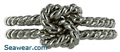 True Lovers Knot ring in twisted 14 gauge wire