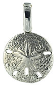 small argentium silver sand dollar pendant