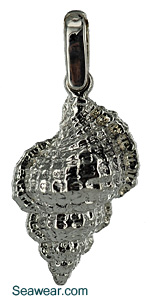 argentium silver Kings Crown shell necklace pendant
