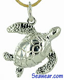 Argentium silver baby Ripley's Kemp sea turtle