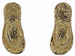 14k yellow gold flip flop post earrings