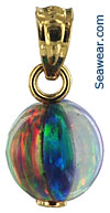 smallest opal beach ball pendant