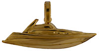 14kt gold motor yacht pendant