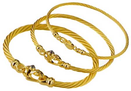 gold cable bracelets