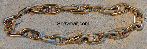 marine anchor link bracelet