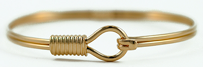14kt heavy gold gents pelican hook bracelet