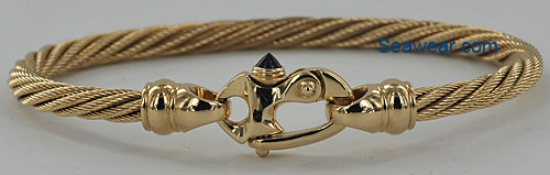 Guy Beard TMI Seawear 4mm 14k gold cable bracelet