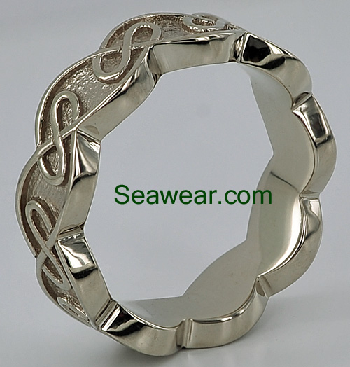 8mm Celtic eternal knot wedding ring