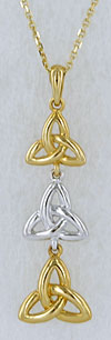 triple trinity knot necklace