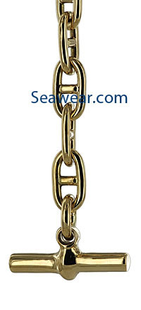 14k gold Hermes anchor chain tribute