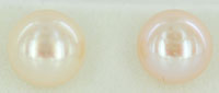 10mm button pearl earrings
