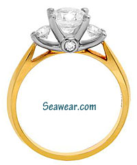 Scott Kay platinum and 18kt gold VS diamond engagement ring