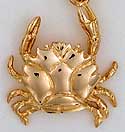 eastern shore blue bay crab gold charm