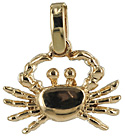 14kt hermit crab jewelry necklace pendant